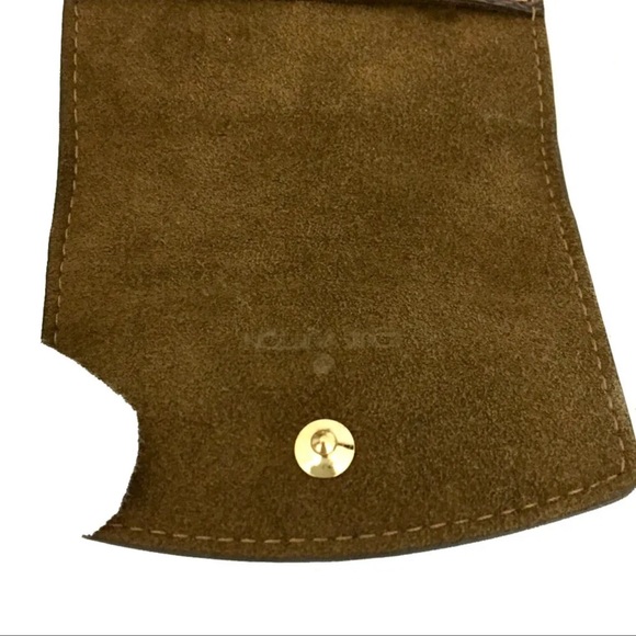 ☘️NEW Louis Vuitton Silver Lock & Key Cuff Links + Damier Ebene Case & Dust Bag - Picture 6 of 14